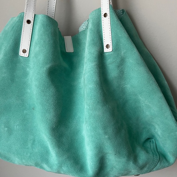 Tiffany & Co. Reversible Python Print Suede Tote Bag (Vintage - Like New) - Picture 5 of 16